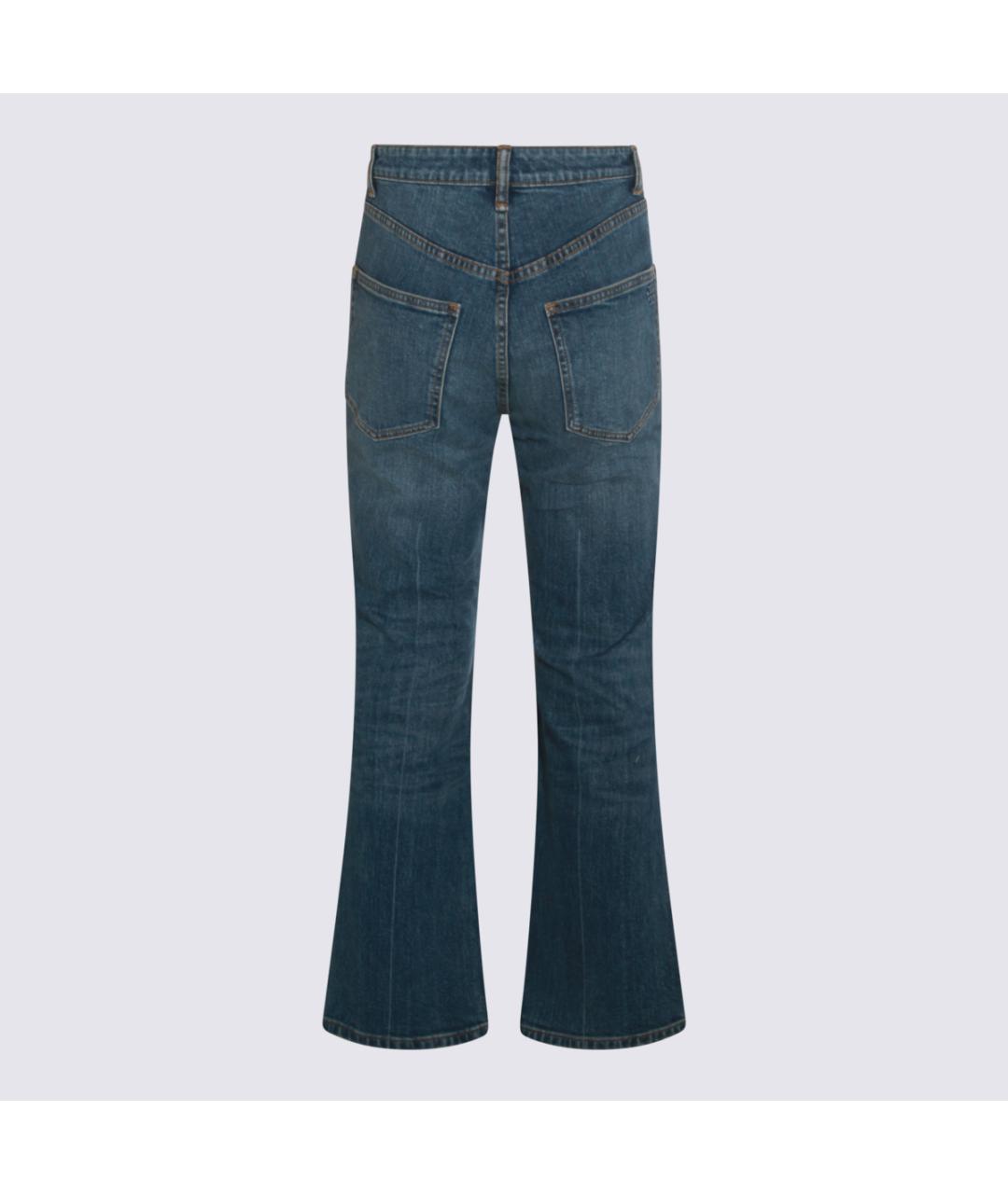TORY BURCH Синие хлопковые прямые джинсы, фото 2