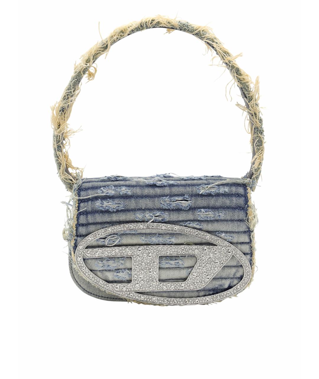DIESEL Голубая деним сумка через плечо, фото 1