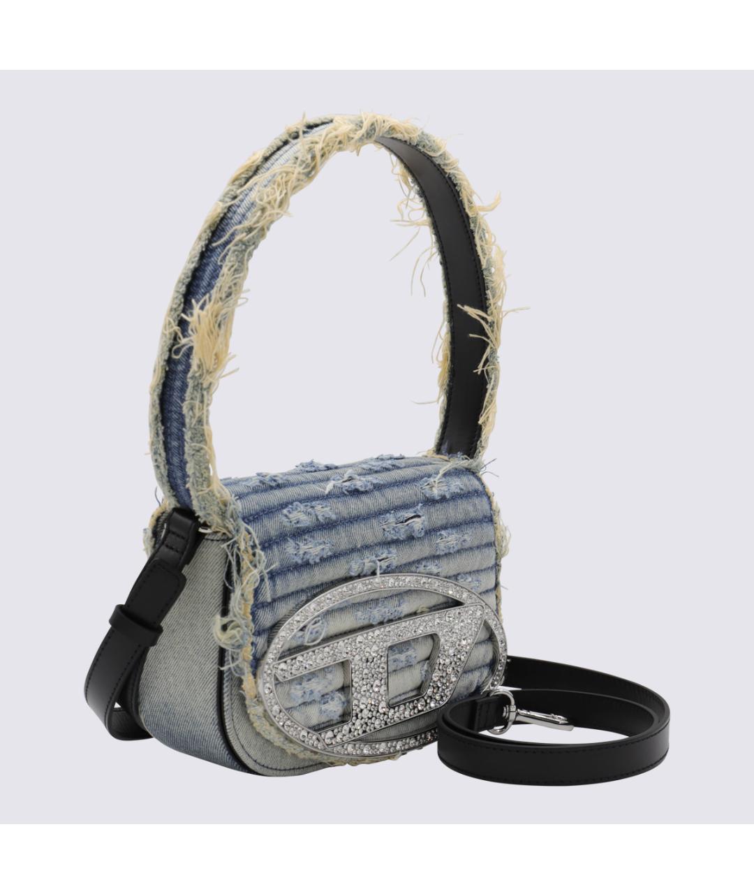 DIESEL Голубая деним сумка через плечо, фото 2