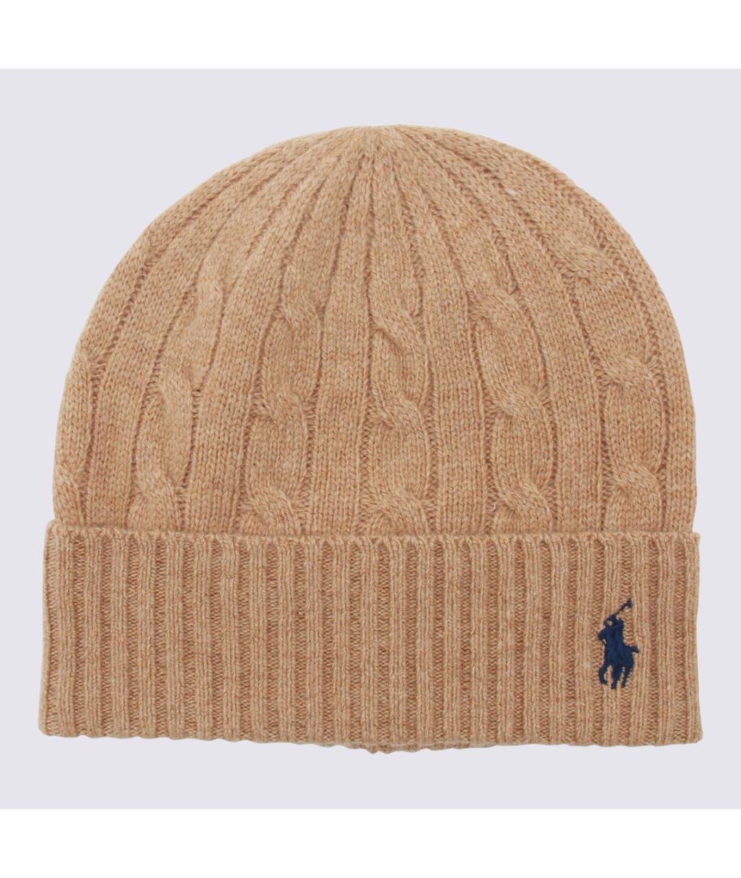 POLO RALPH LAUREN Бежевая шерстяная шапка, фото 3
