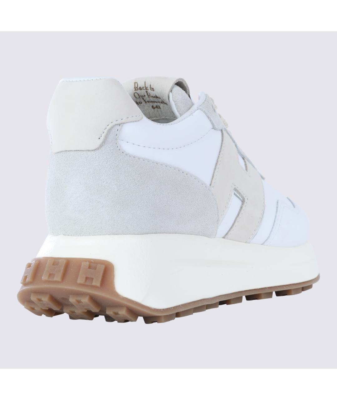 HOGAN Белые кожаные кроссовки, фото 3