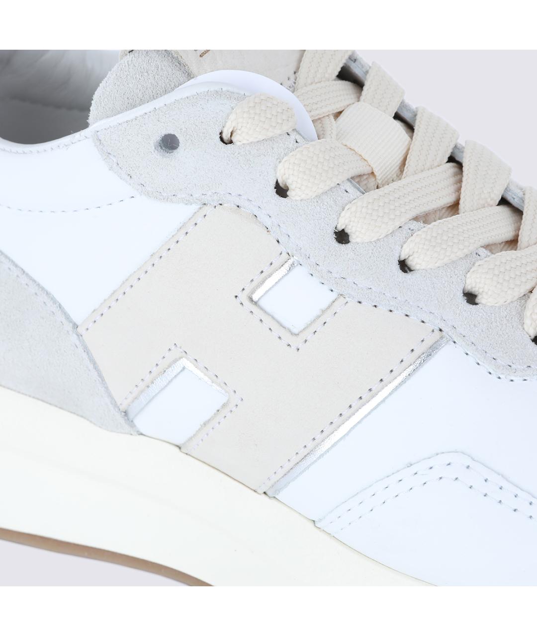 HOGAN Белые кожаные кроссовки, фото 4