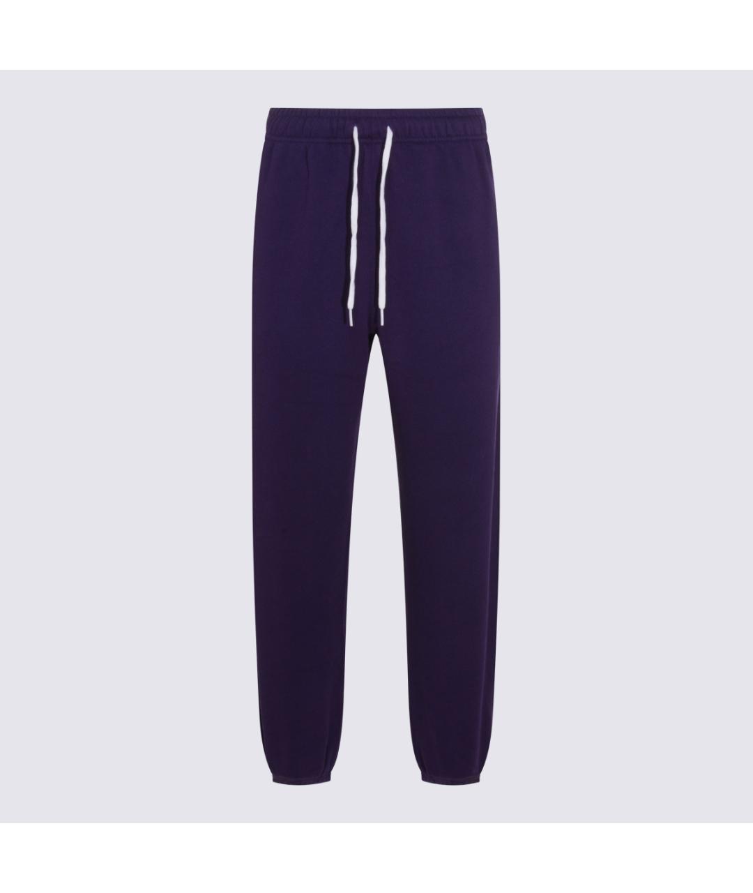 POLO RALPH LAUREN Фиолетовые хлопко-эластановые прямые брюки, фото 4