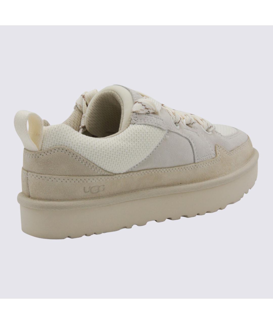 UGG AUSTRALIA Бежевые кожаные кроссовки, фото 3