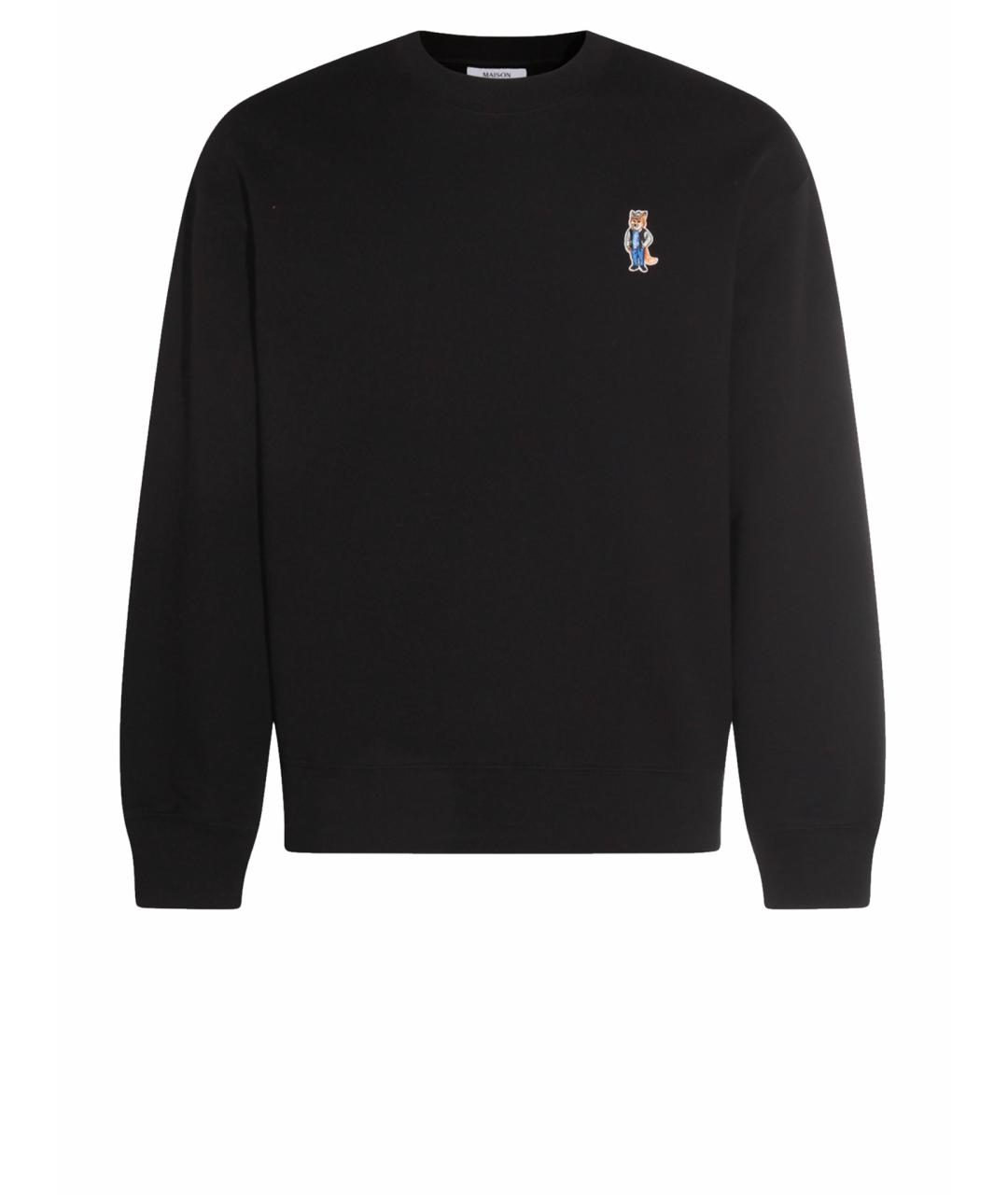 MAISON KITSUNE Черный хлопковый джемпер / свитер, фото 1