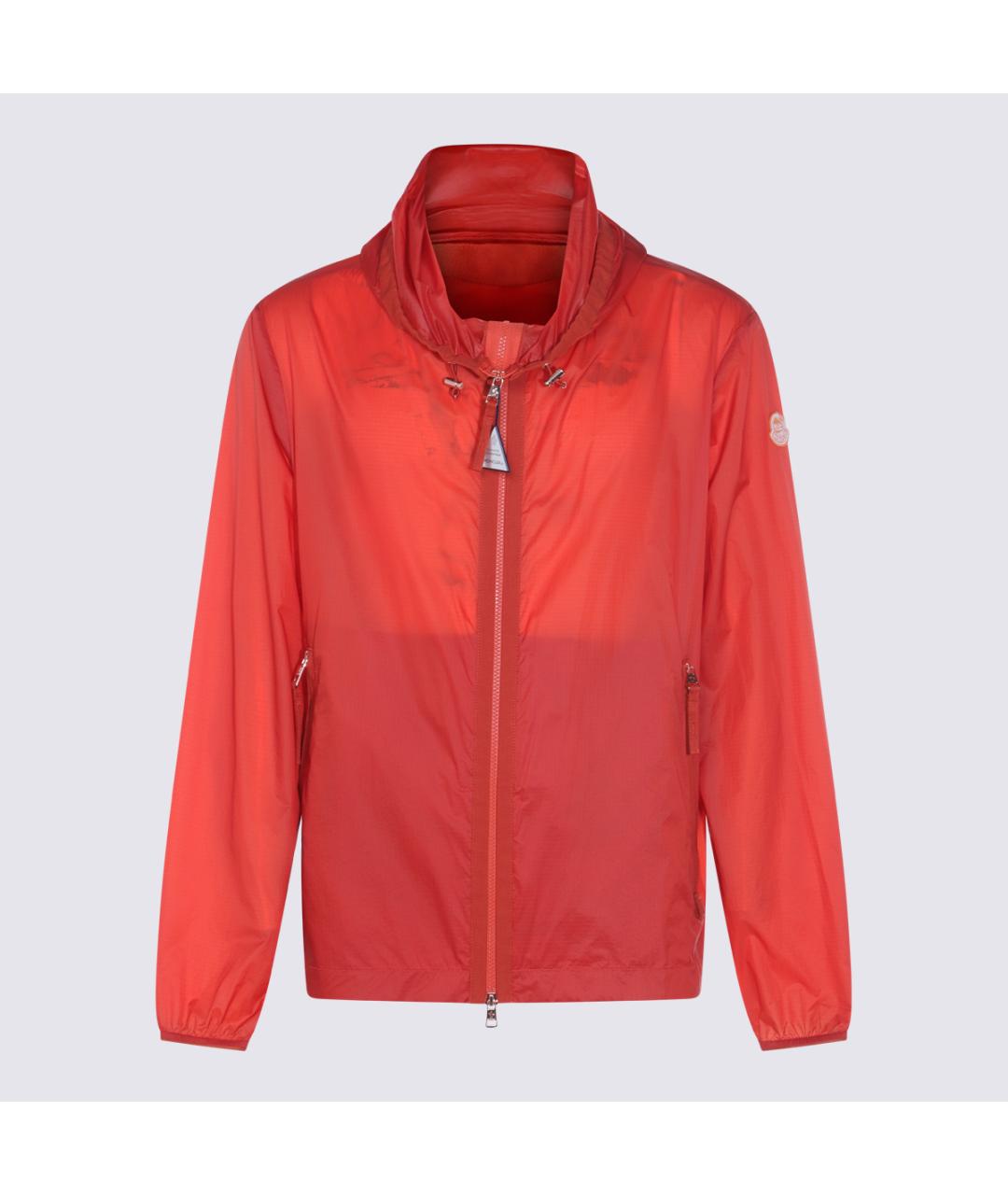 MONCLER Красная полиамидовая куртка, фото 4