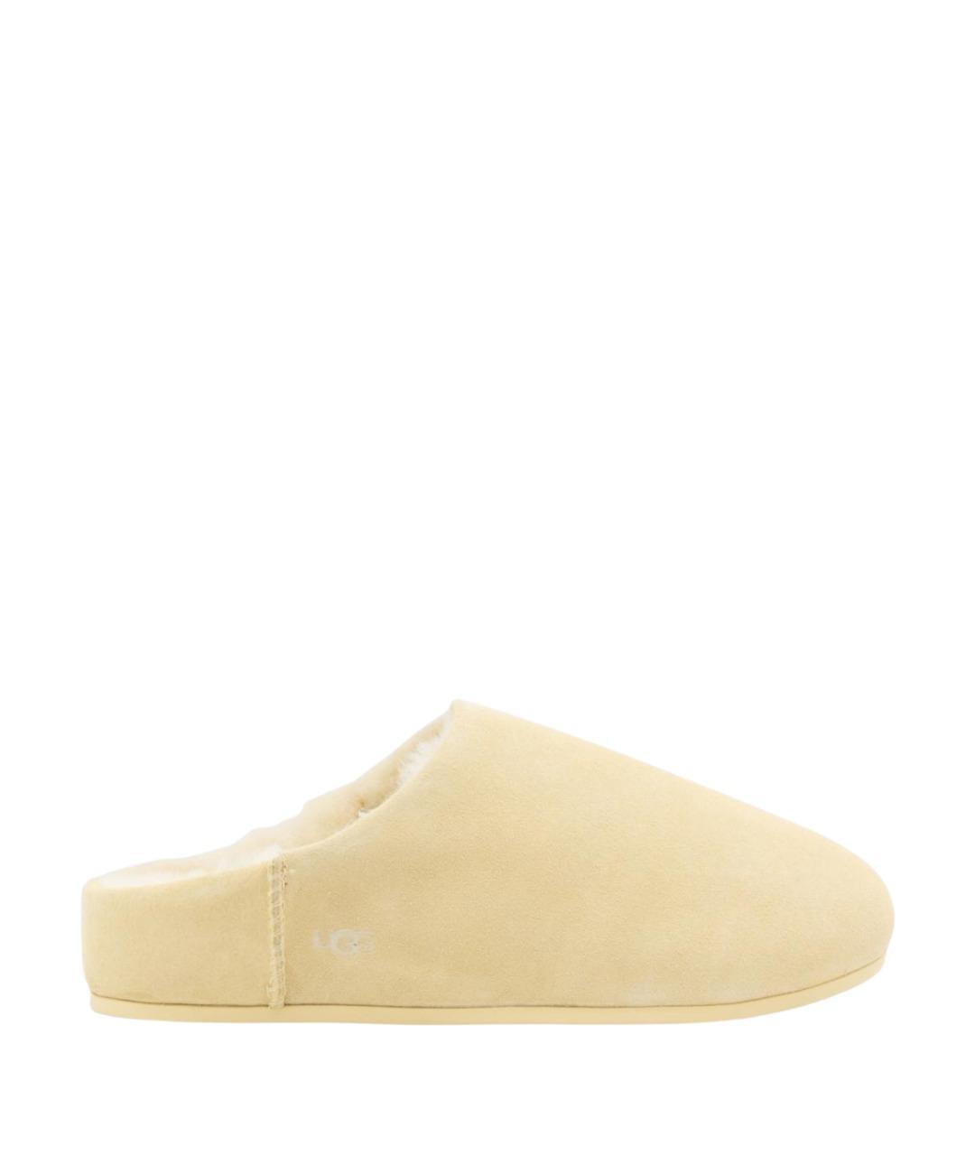 UGG AUSTRALIA Бежевые нубуковые сабо, фото 1