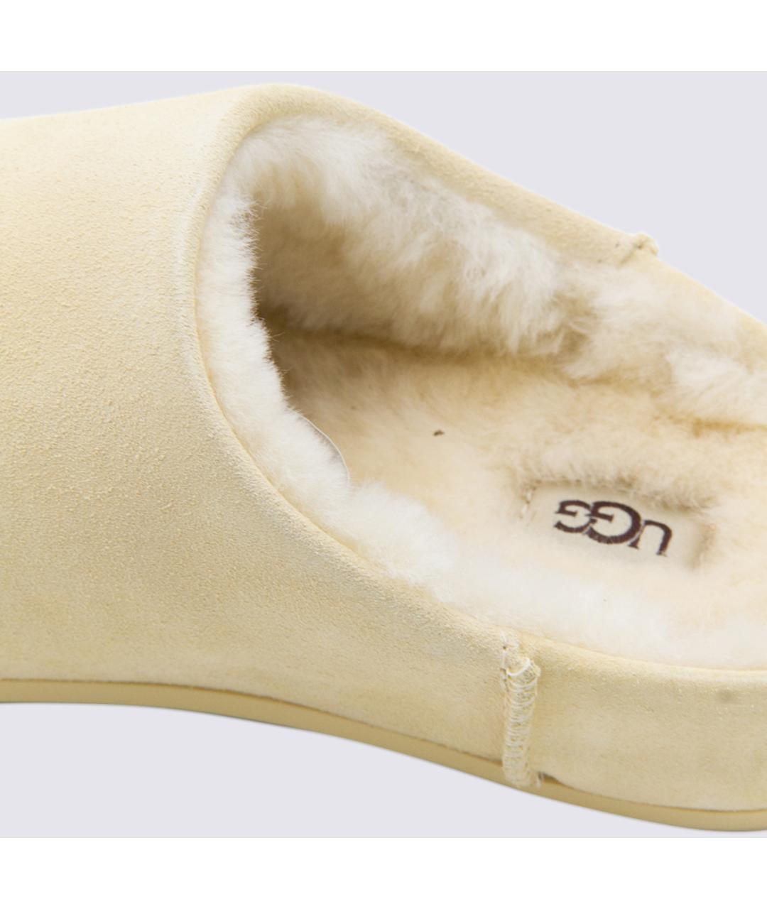 UGG AUSTRALIA Бежевые нубуковые сабо, фото 4