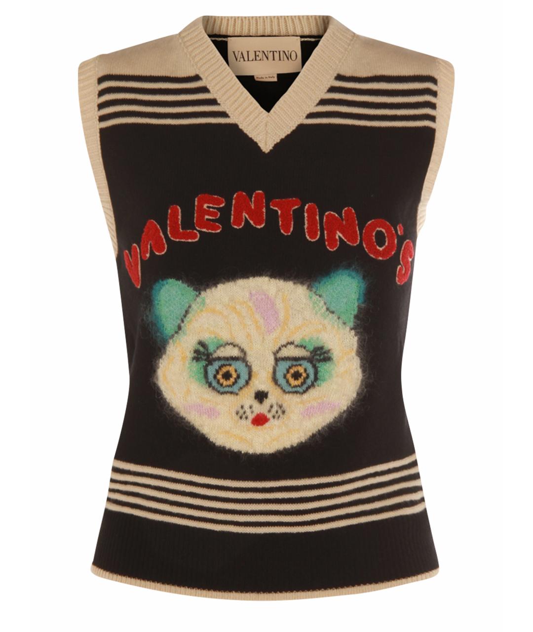 VALENTINO Черная шерстяная жилетка, фото 1