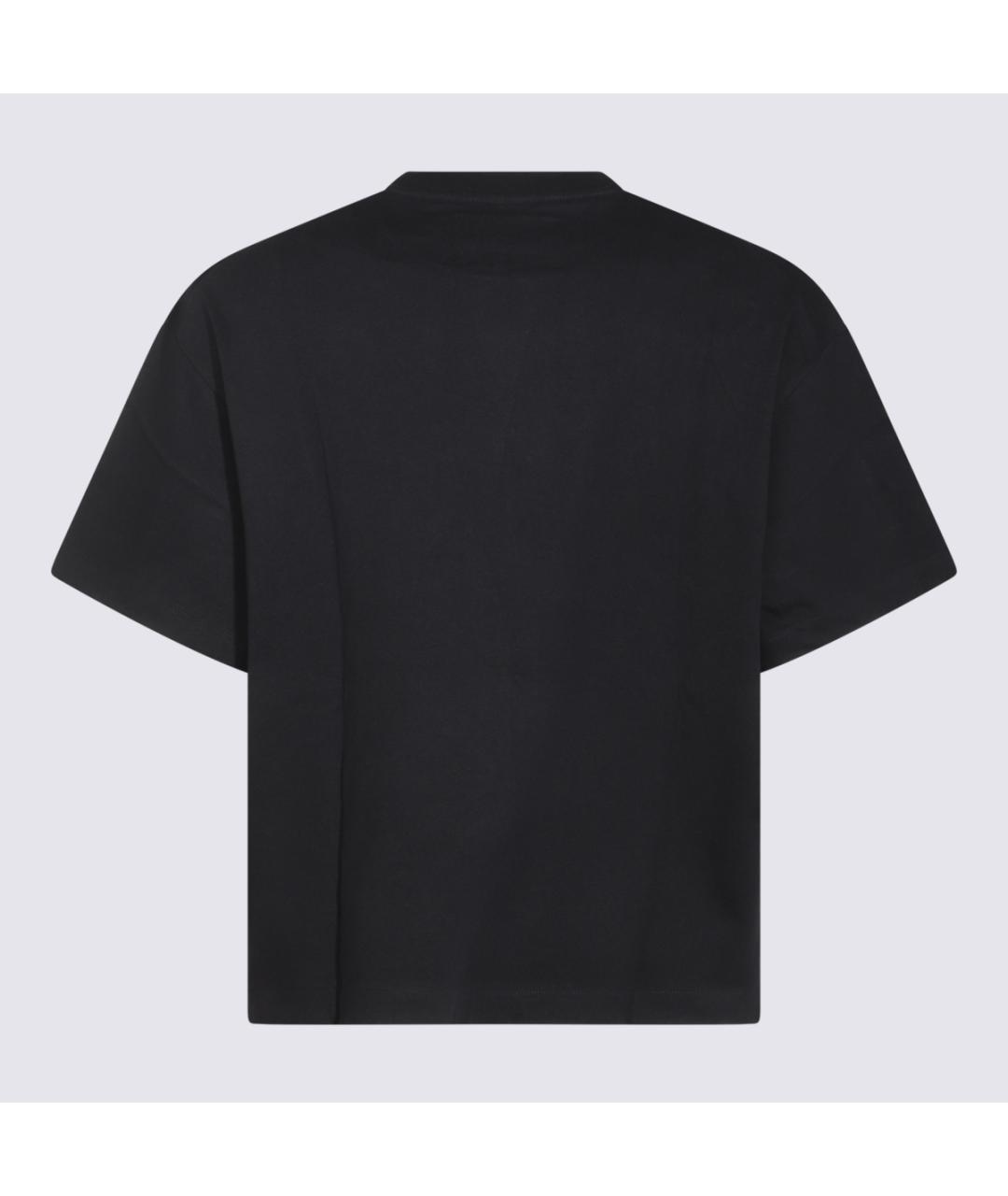 JIL SANDER Черная хлопковая футболка, фото 2