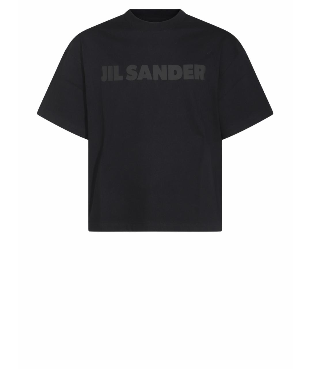 JIL SANDER Черная хлопковая футболка, фото 1