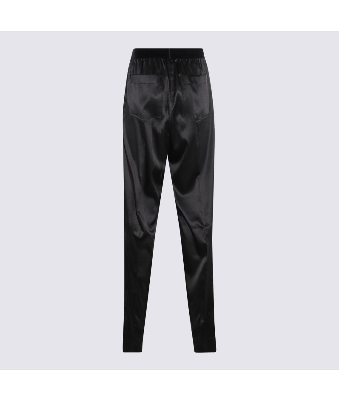 TOM FORD Черные шелковые прямые брюки, фото 2