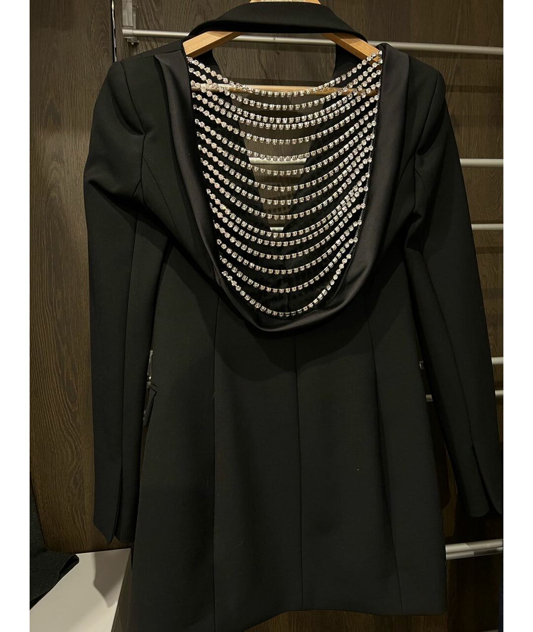 AREA Черное полиамидовое вечернее платье, фото 2