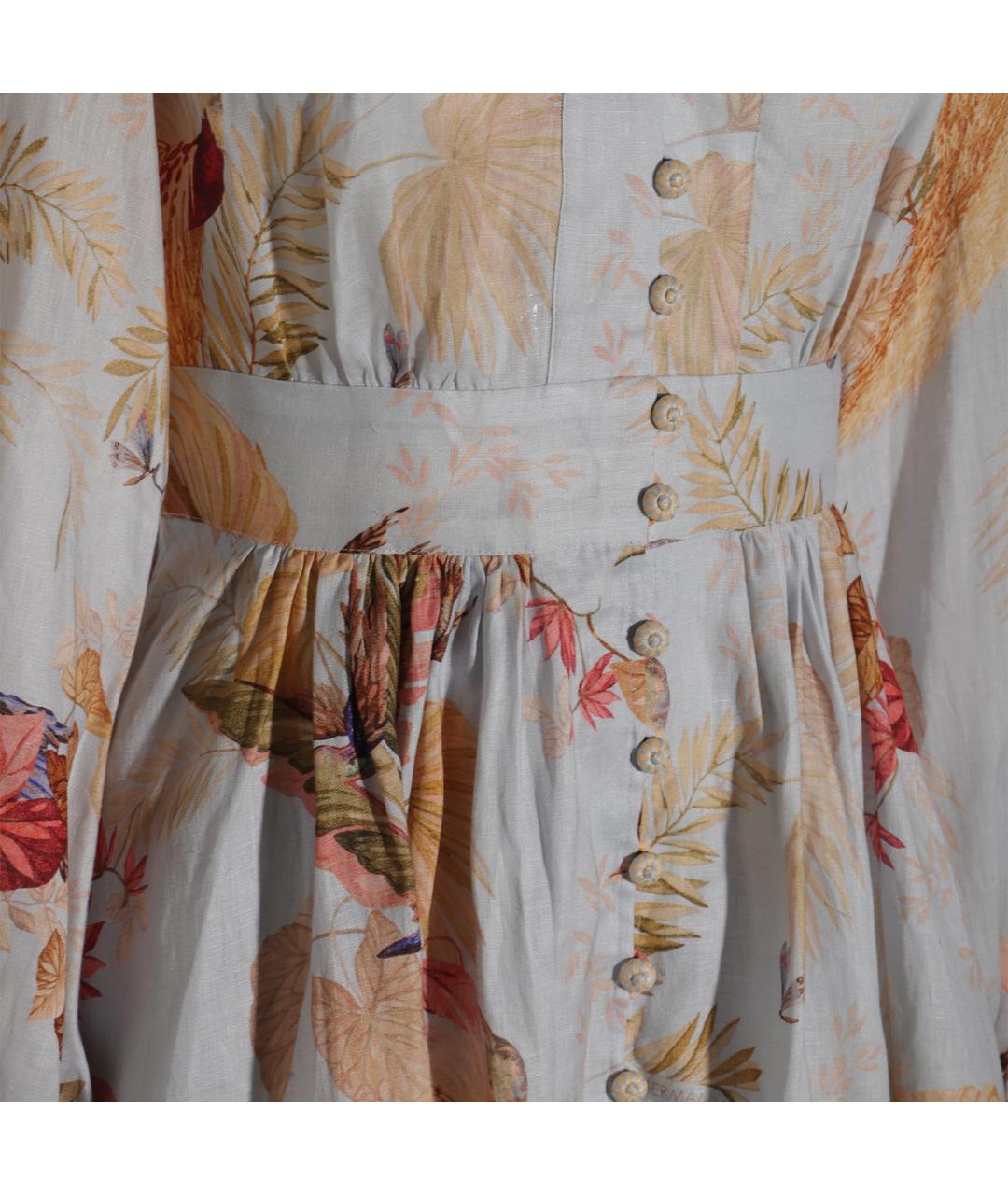 ZIMMERMANN Голубое хлопковое повседневное платье, фото 3