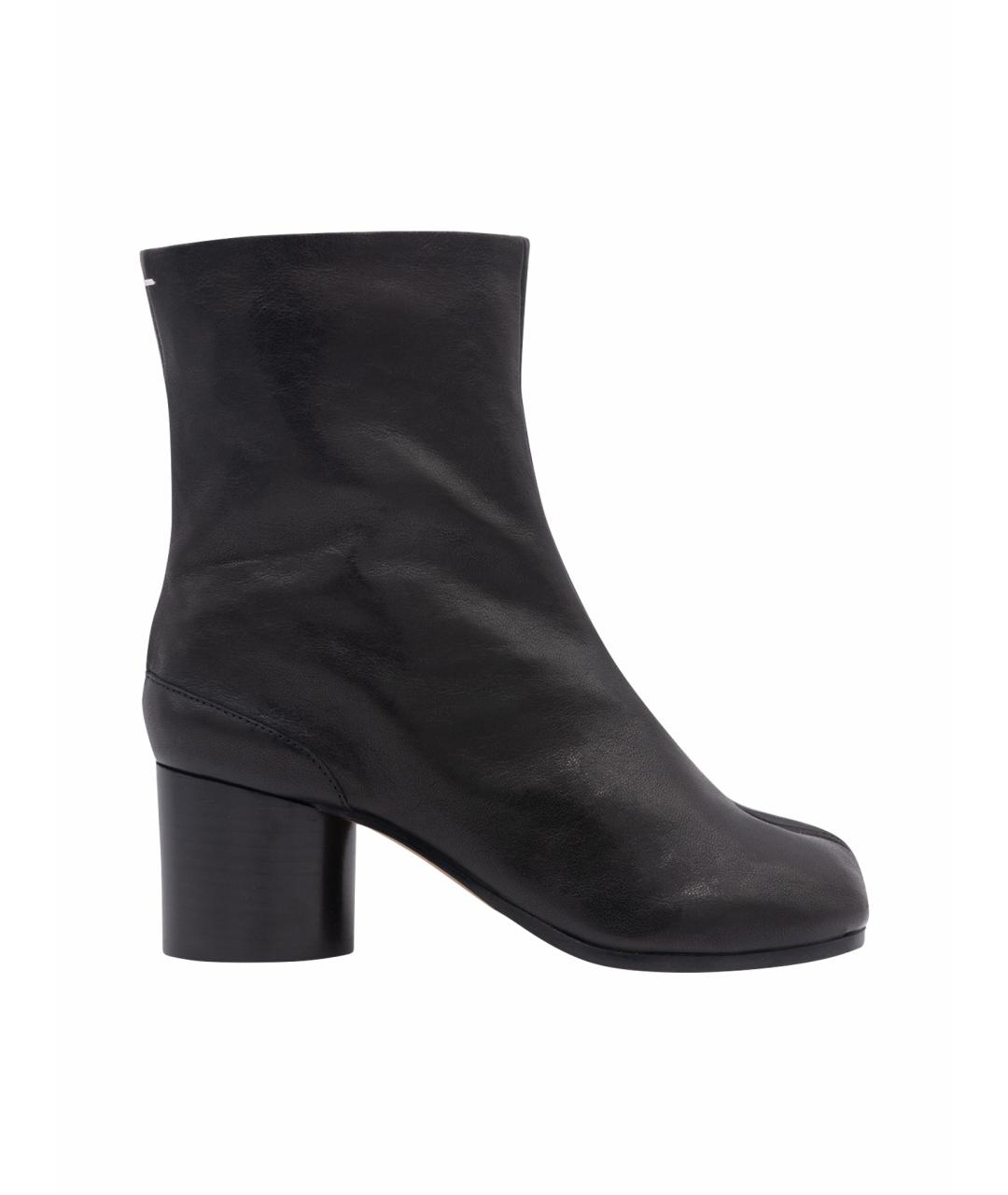 MAISON MARGIELA Черные кожаные полусапоги, фото 1