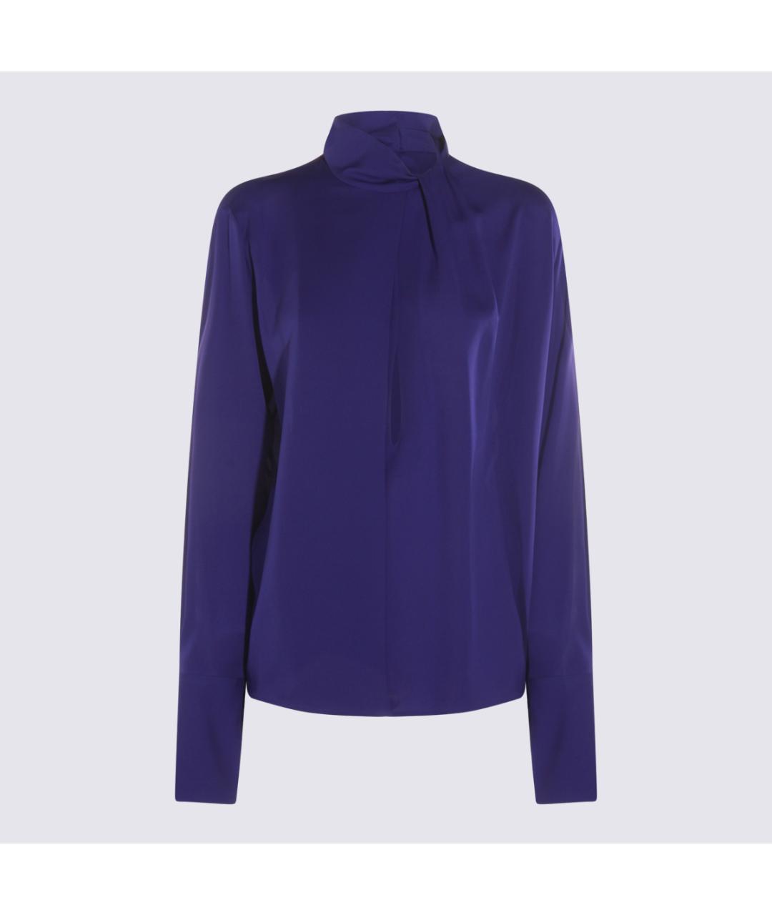 TOM FORD Синяя шелковая блузы, фото 5