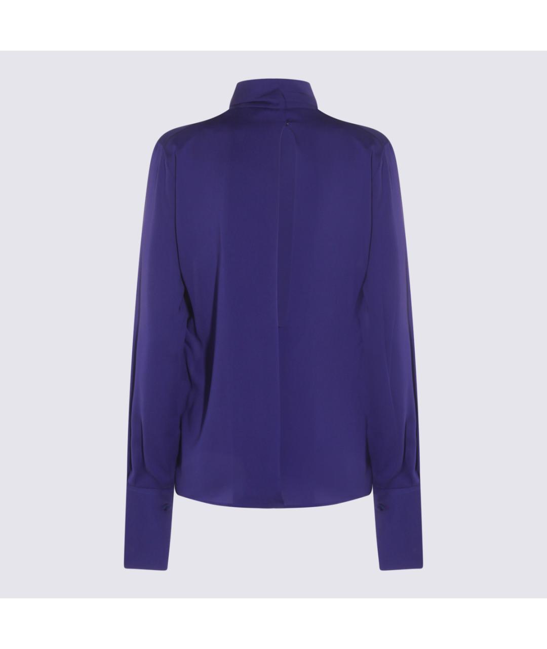 TOM FORD Синяя шелковая блузы, фото 2