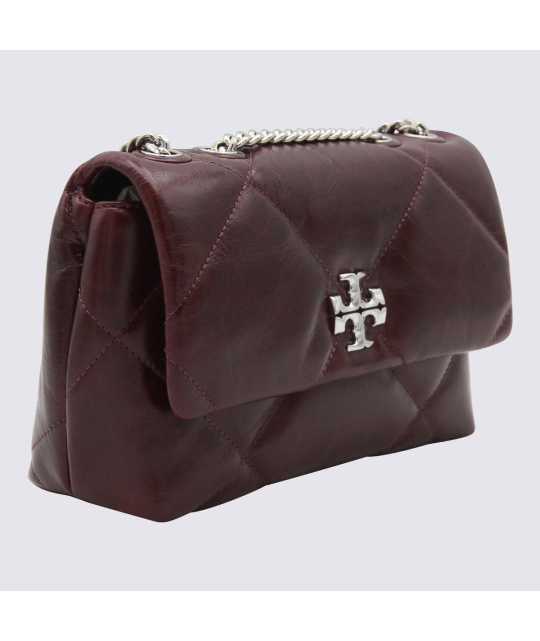 TORY BURCH Бордовая кожаная сумка через плечо, фото 4