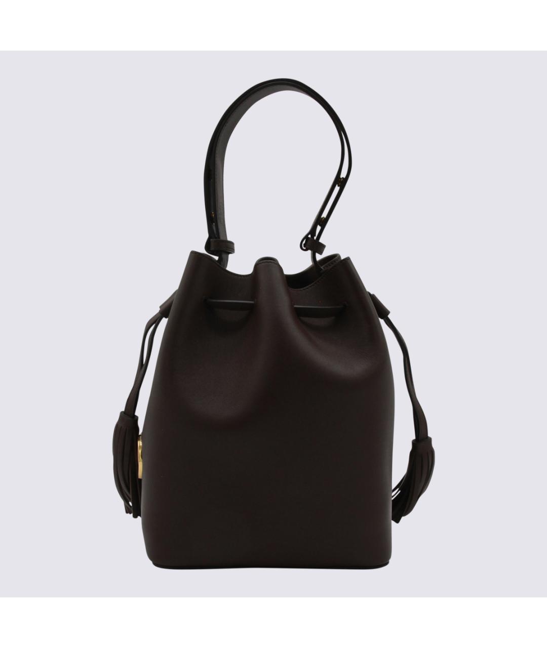 VALENTINO Коричневая кожаная сумка через плечо, фото 3