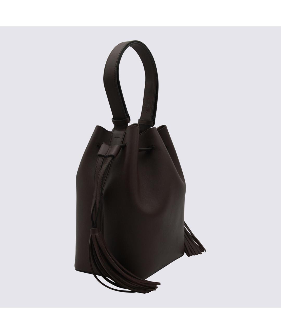 VALENTINO Коричневая кожаная сумка через плечо, фото 2