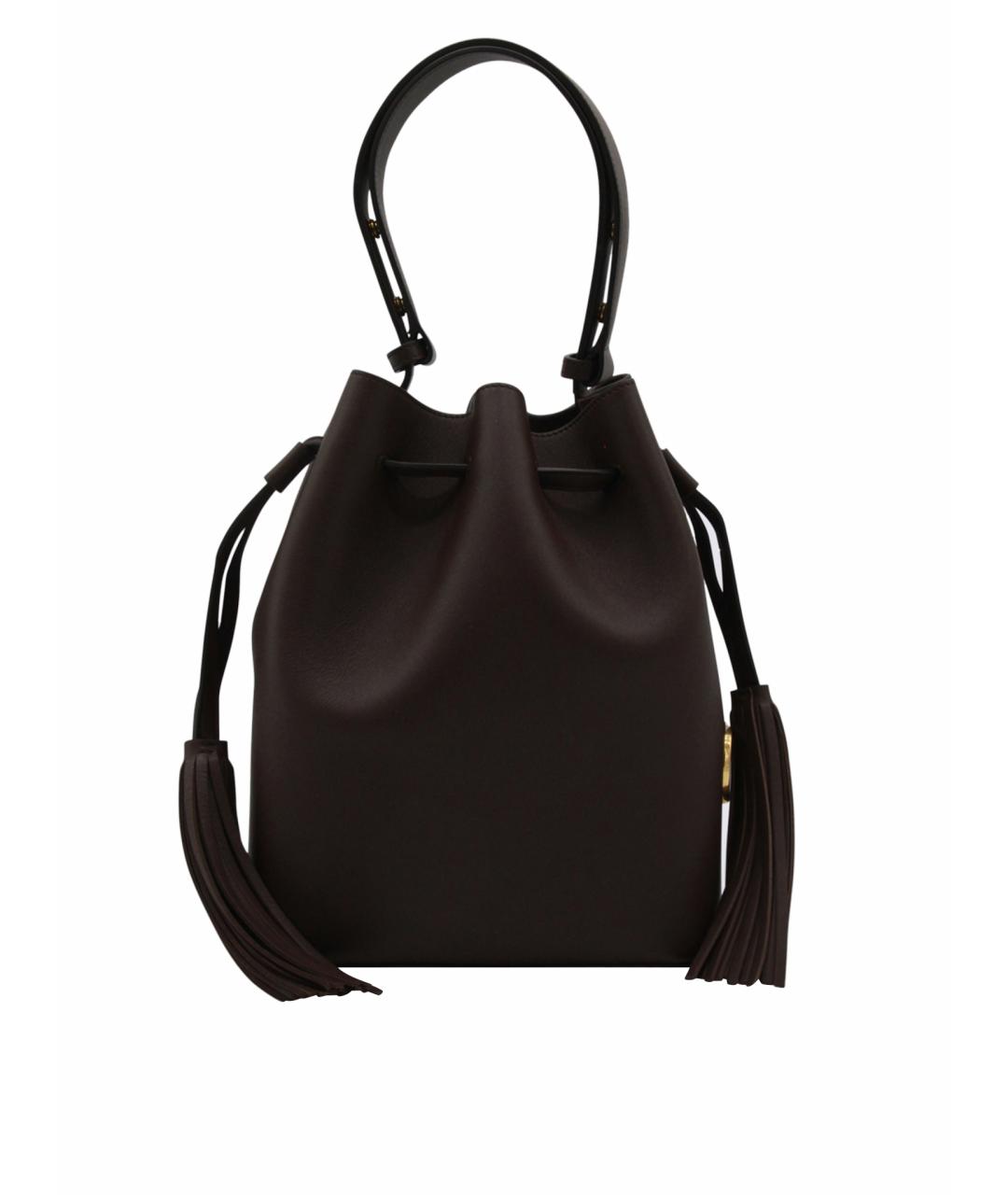 VALENTINO Коричневая кожаная сумка через плечо, фото 1