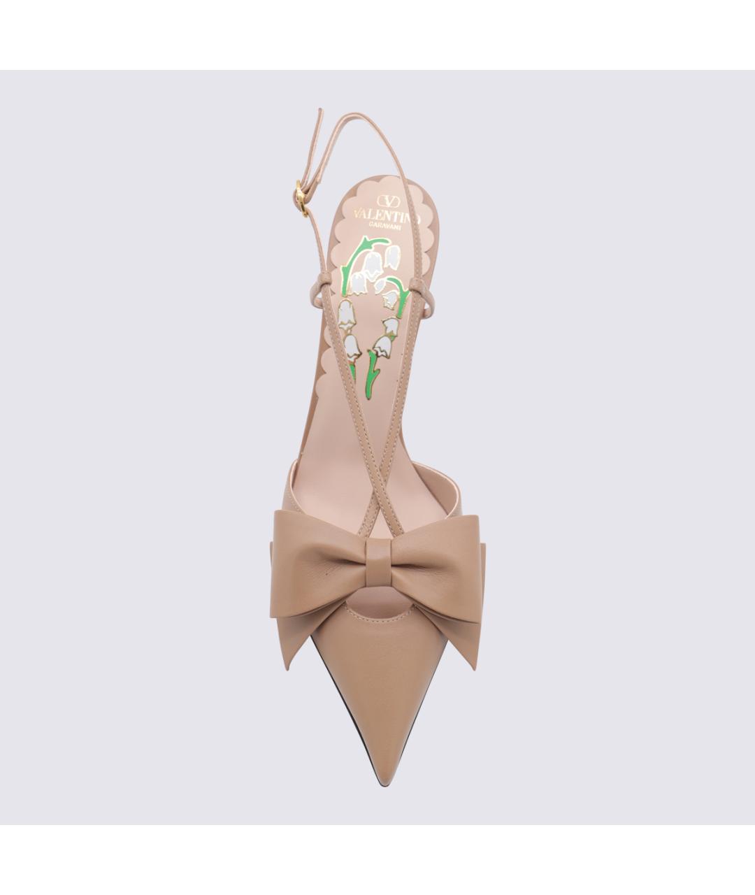 VALENTINO Бежевые кожаные туфли, фото 4