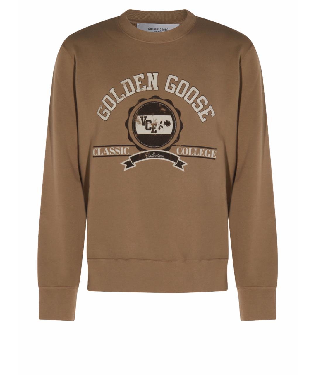 GOLDEN GOOSE DELUXE BRAND Бежевый хлопковый джемпер / свитер, фото 1