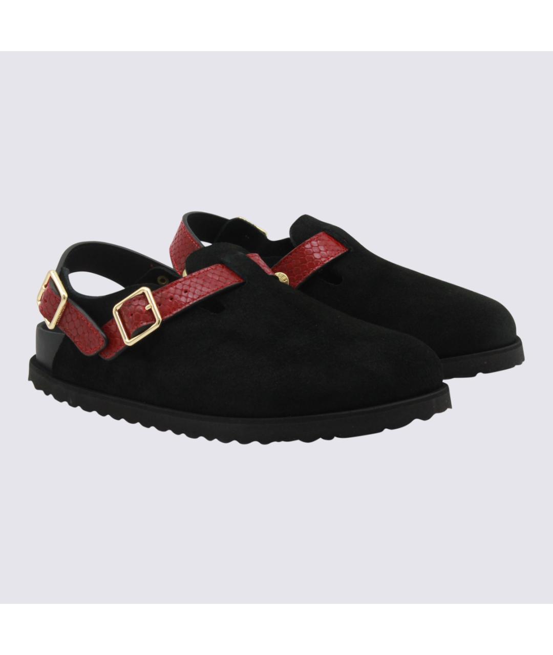 BIRKENSTOCK Черные кожаные мюли, фото 2