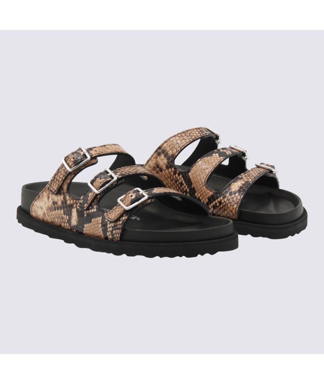 BIRKENSTOCK Мульти кожаные шлепанцы, фото 2