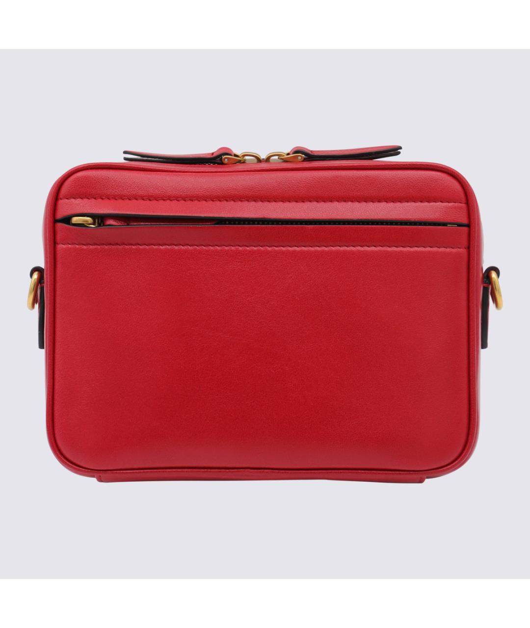 VALENTINO Красная кожаная сумка через плечо, фото 3