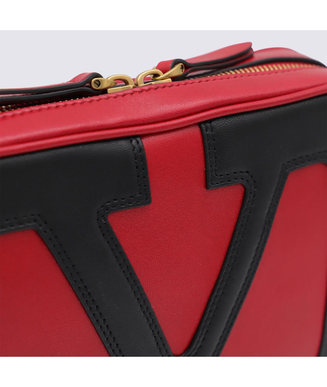 VALENTINO Красная кожаная сумка через плечо, фото 4