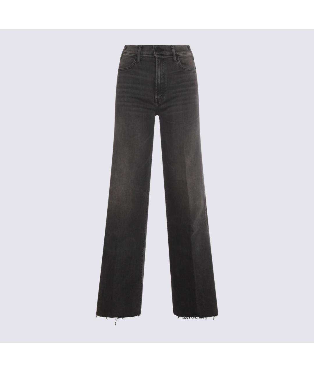 MOTHER Антрацитовые хлопко-лиоцелловые прямые джинсы, фото 4