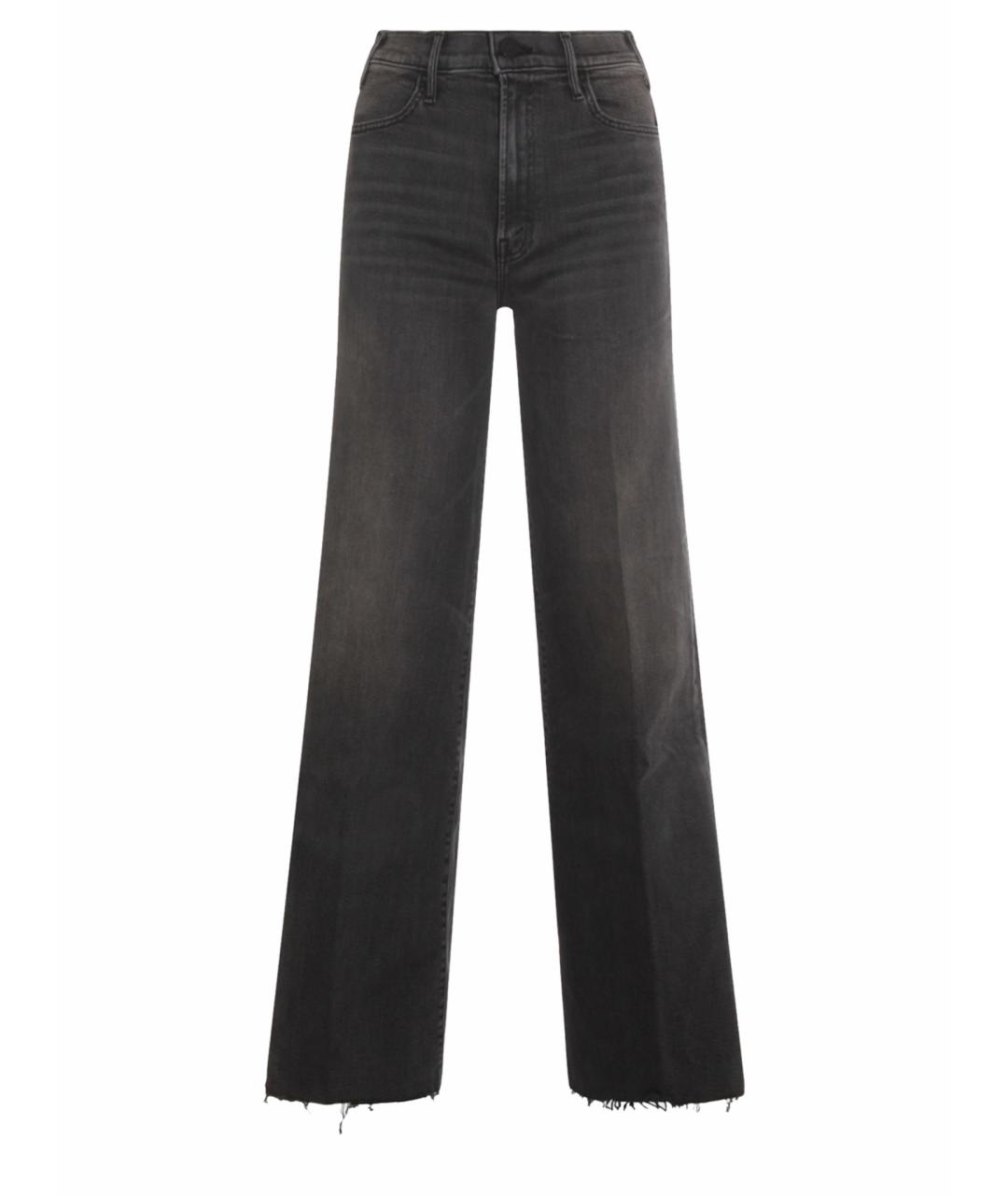 MOTHER Антрацитовые хлопко-лиоцелловые прямые джинсы, фото 1