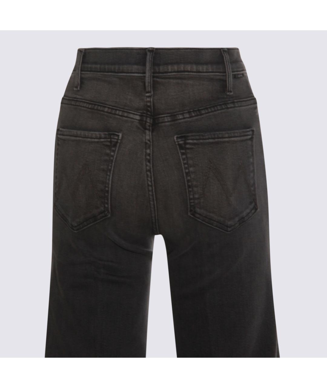 MOTHER Антрацитовые хлопко-лиоцелловые прямые джинсы, фото 3