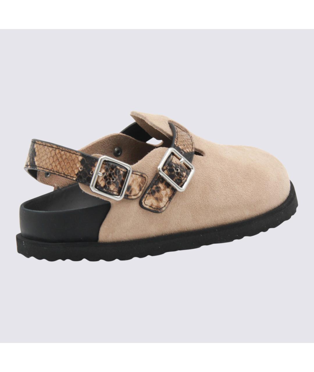 BIRKENSTOCK Бежевые кожаные мюли, фото 3