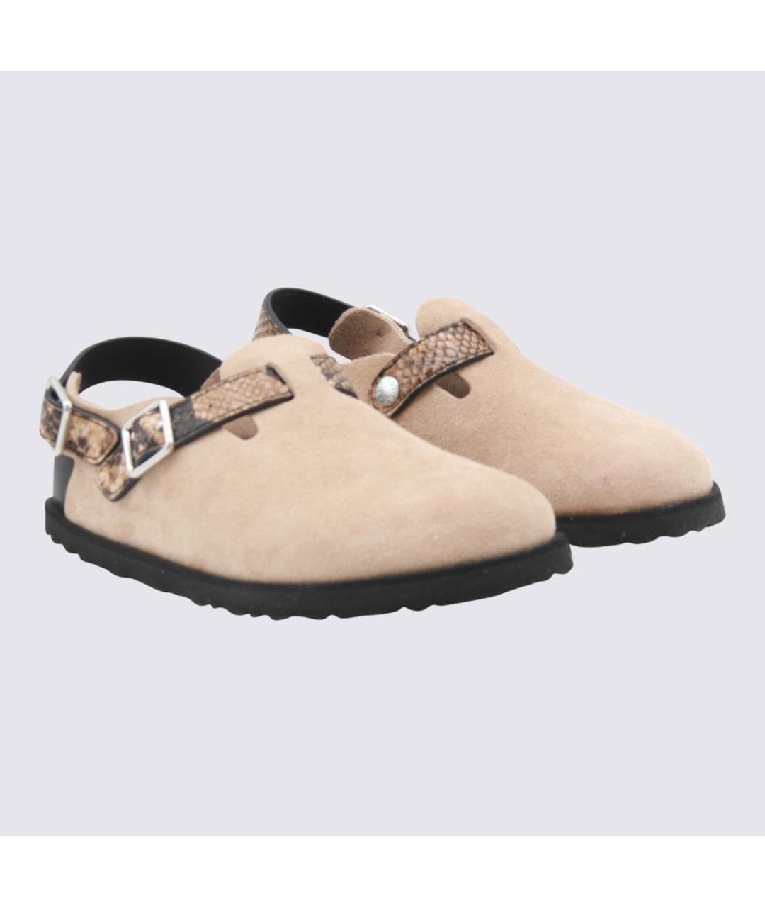 BIRKENSTOCK Бежевые кожаные мюли, фото 2