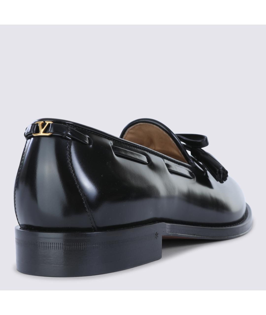 VALENTINO Черные кожаные лоферы, фото 3