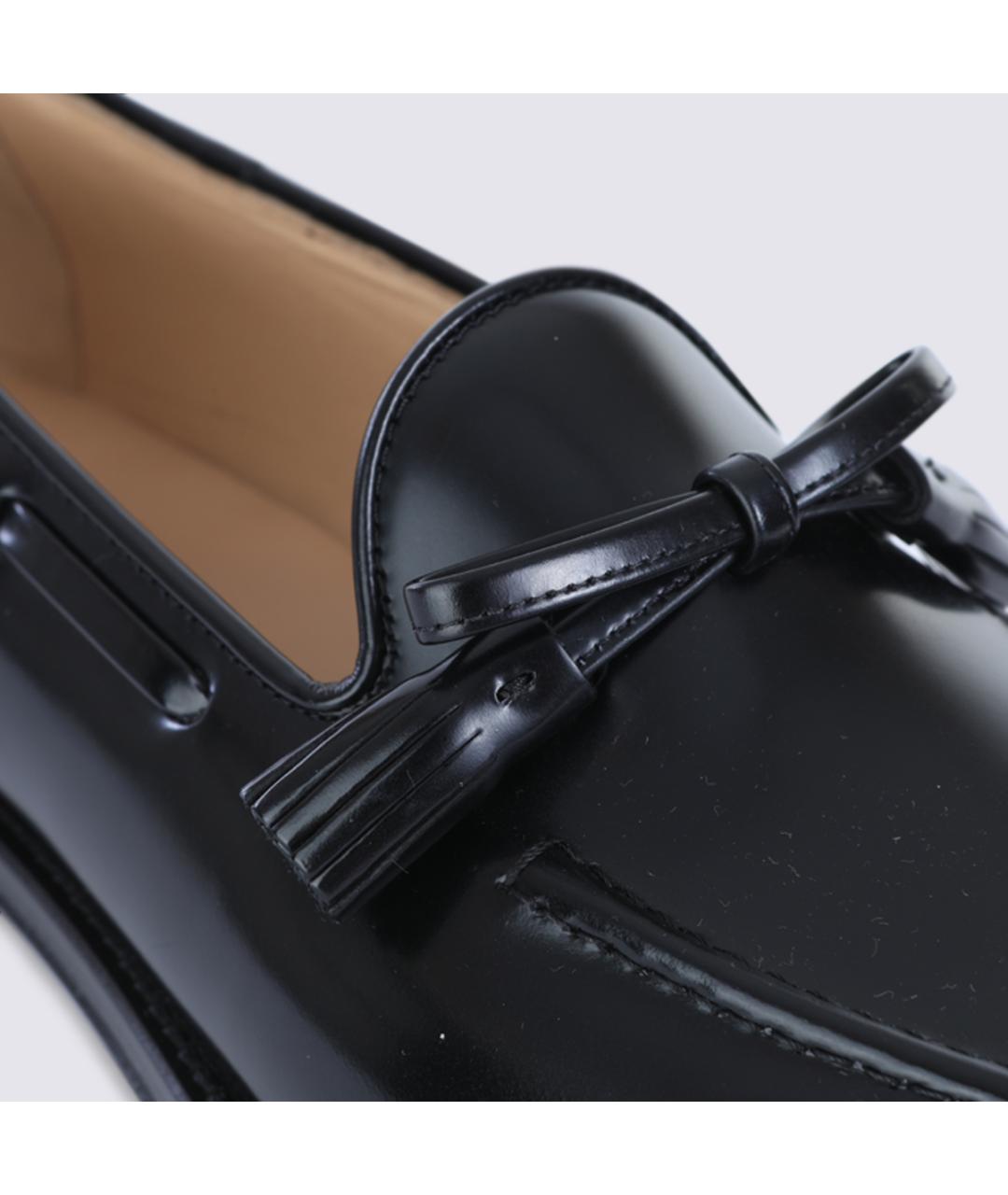 VALENTINO Черные кожаные лоферы, фото 4