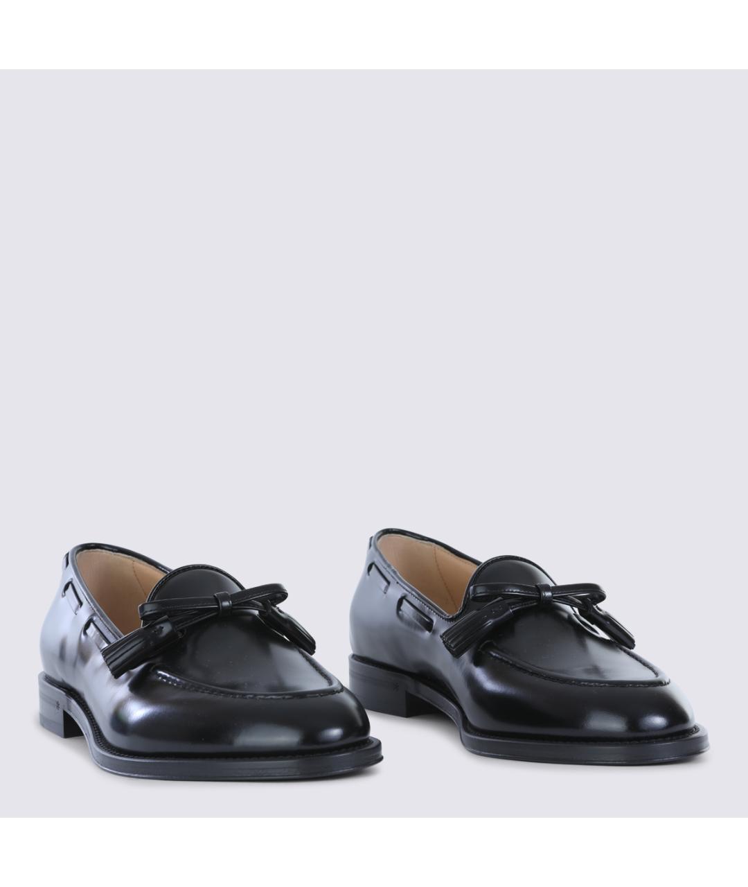 VALENTINO Черные кожаные лоферы, фото 2