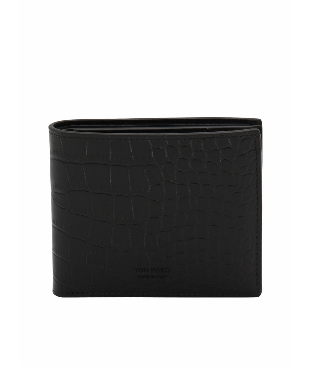 TOM FORD Черный кожаный кошелек, фото 1