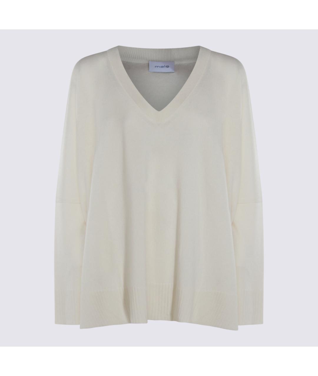 MALO Белый кашемировый джемпер / свитер, фото 5