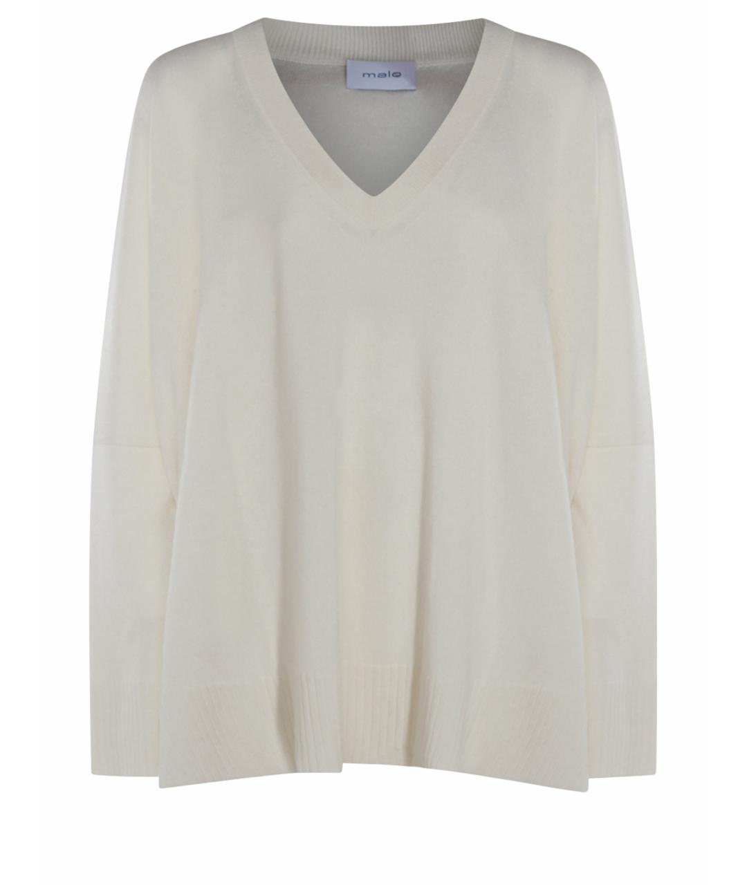 MALO Белый кашемировый джемпер / свитер, фото 1