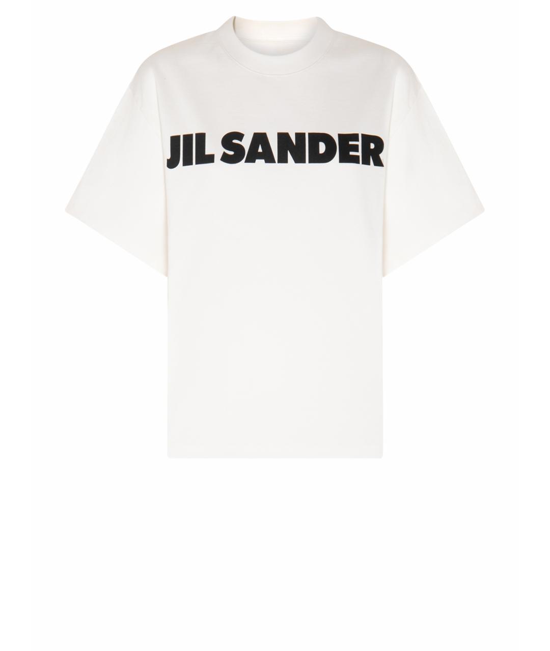 JIL SANDER Белая хлопковая футболка, фото 1