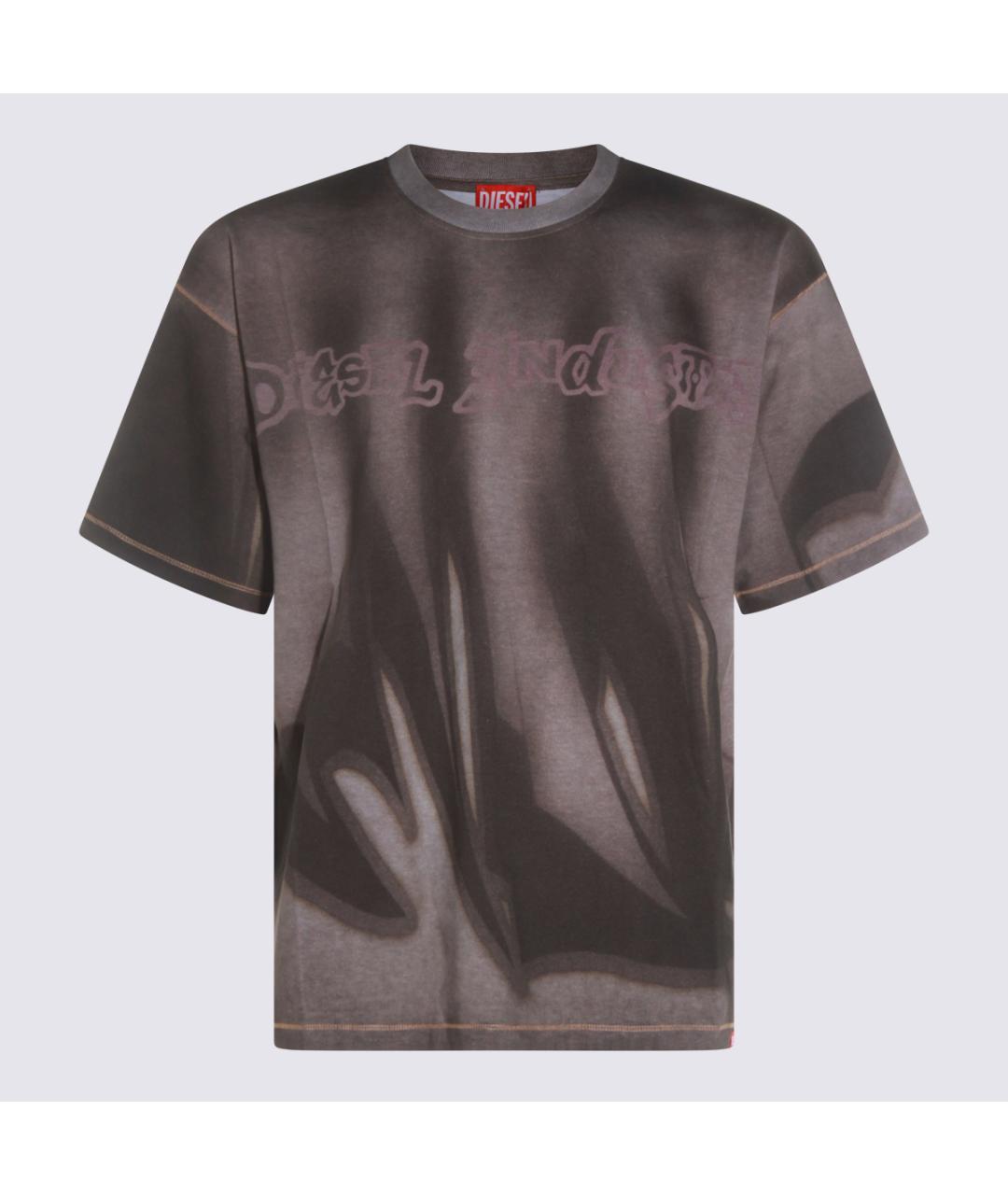 DIESEL Серая хлопковая футболка, фото 4