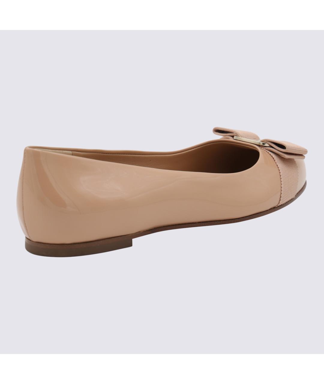 FERRAGAMO Бежевые кожаные ботинки, фото 3