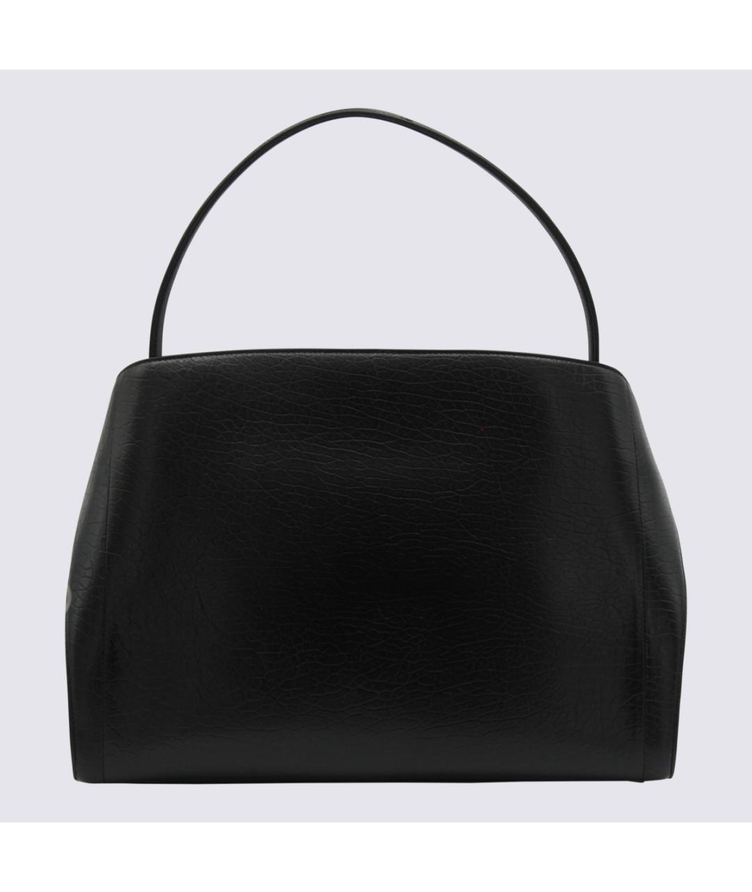 FERRAGAMO Черная кожаная сумка тоут, фото 3