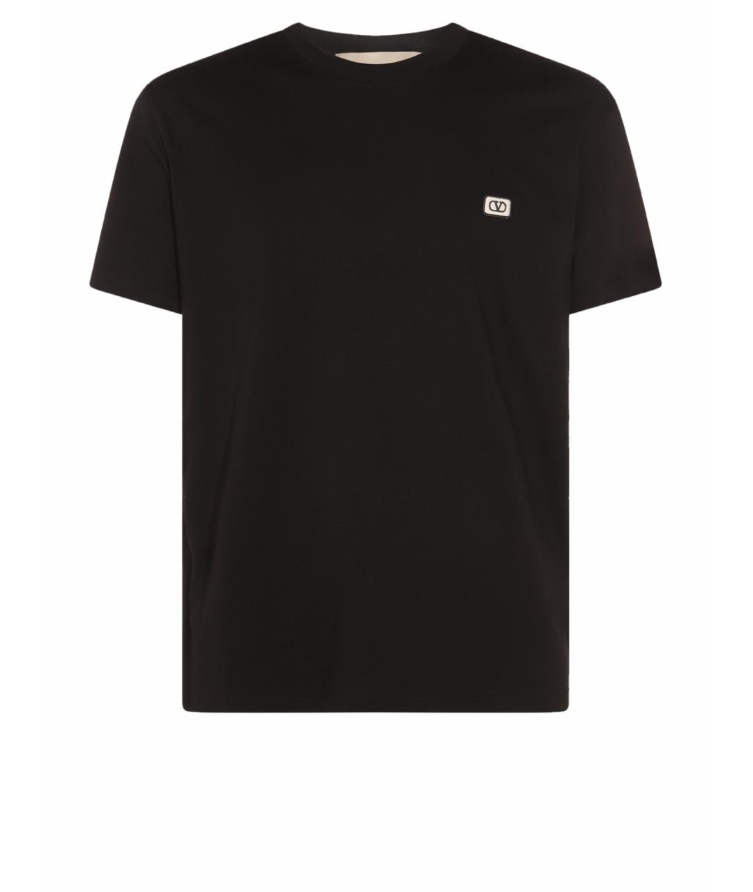 VALENTINO Черная хлопковая футболка, фото 1