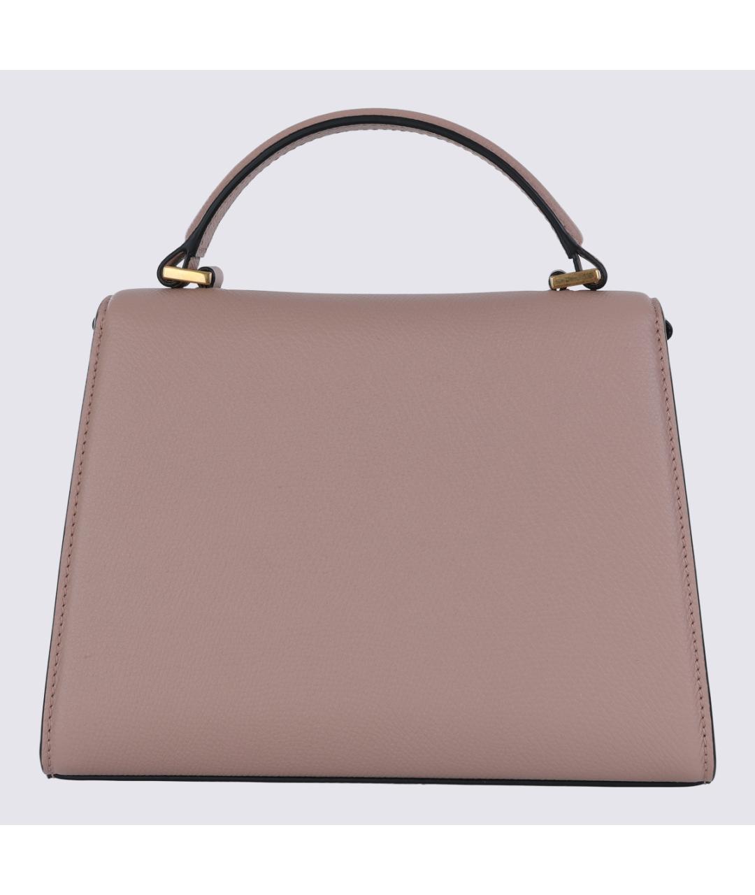 VALENTINO Розовая кожаная сумка через плечо, фото 3