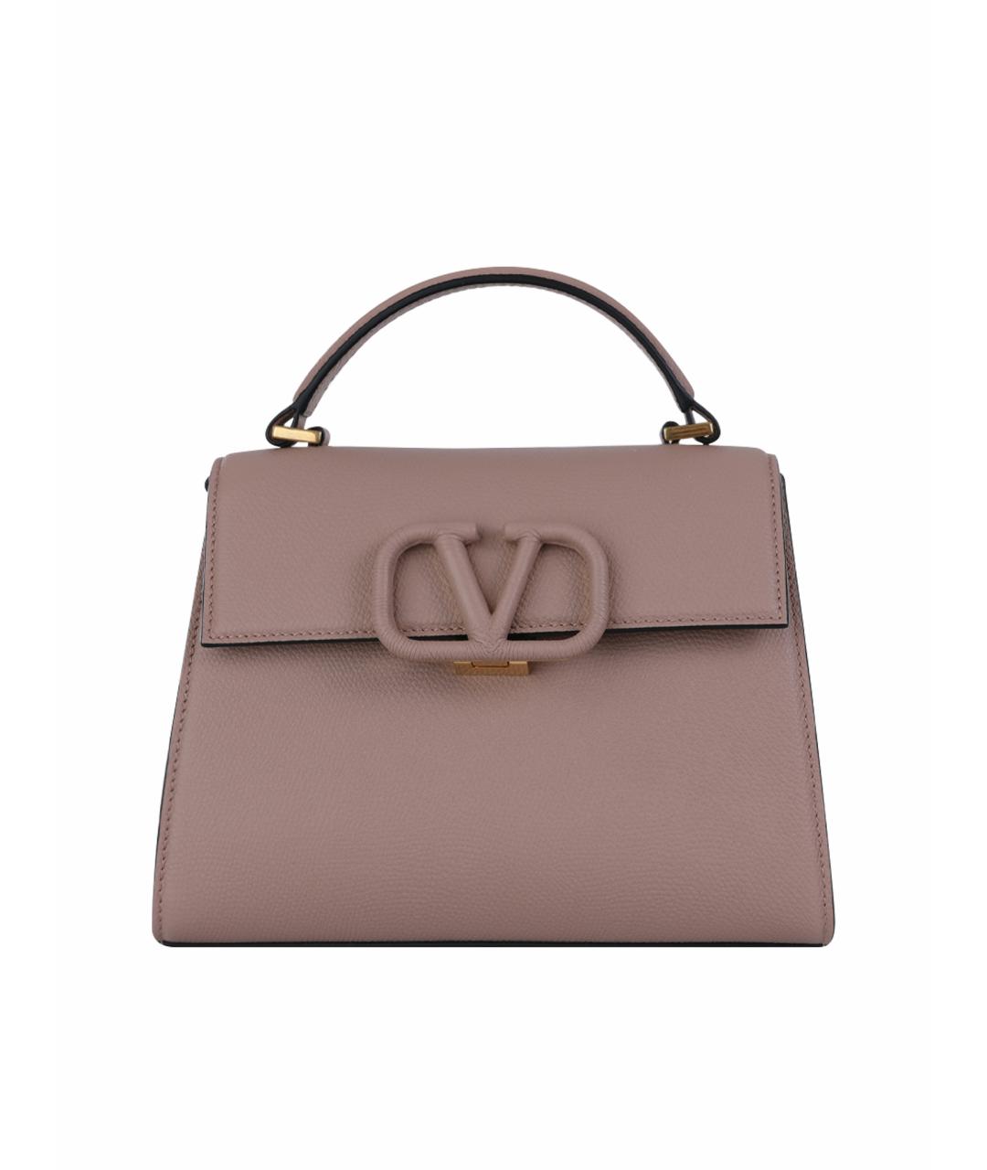 VALENTINO Розовая кожаная сумка через плечо, фото 1