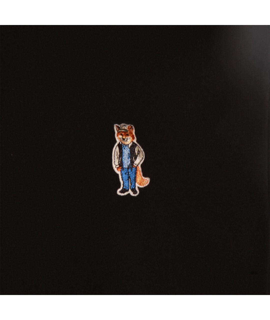 MAISON KITSUNE Черная хлопковая футболка, фото 3